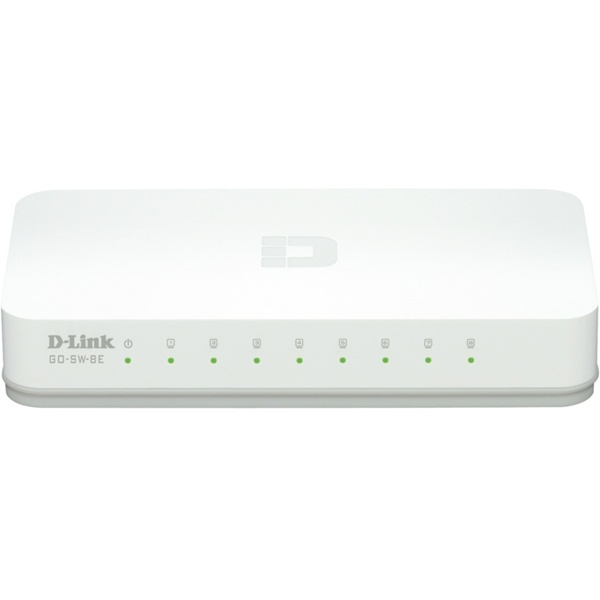 D-Link Fast Ethernet Easy Desktop Switch, 8-port 10/100 Mbps, (GO-SW-8E) i gruppen DATORER & KRINGUTRUSTNING / Nätverk / Switchar / 10/100Mbps hos TP E-commerce Nordic AB (38-18486)