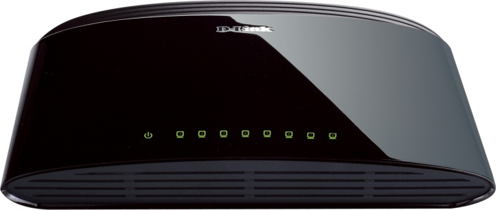 D-Link switch 8x10/100Mbps, NWay, uplink, bordsm. (DES-1008D) i gruppen DATORER & KRINGUTRUSTNING / Nätverk / Switchar / 10/100Mbps hos TP E-commerce Nordic AB (38-18491)