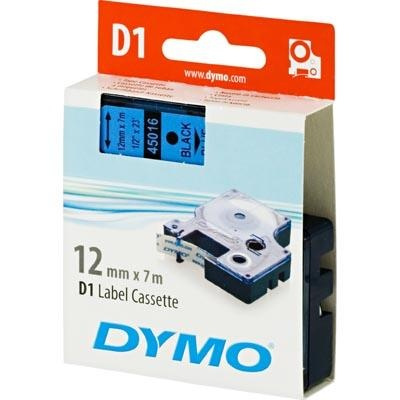 DYMO D1 märktejp standard 12mm, svart på blått, 7m rulle (45016) i gruppen DATORER & KRINGUTRUSTNING / Skrivare & Tillbehör / Skrivare / Märkmaskiner & Tillbehör / Tejp hos TP E-commerce Nordic AB (38-18543)