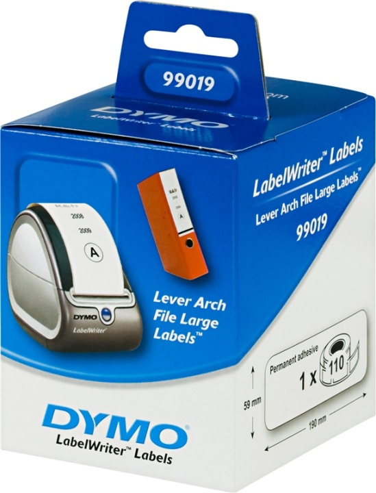 DYMO LabelWriter långa etiketter, 59x190mm, 110st (S0722480) i gruppen DATORER & KRINGUTRUSTNING / Skrivare & Tillbehör / Skrivare / Märkmaskiner & Tillbehör / Etiketter hos TP E-commerce Nordic AB (38-18591)