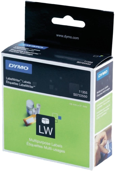 DYMO LabelWriter universaletiketter 19x51mm / 1x500st (S0722550) i gruppen DATORER & KRINGUTRUSTNING / Skrivare & Tillbehör / Skrivare / Märkmaskiner & Tillbehör / Etiketter hos TP E-commerce Nordic AB (38-18595)