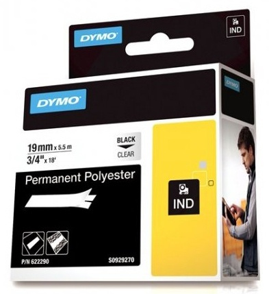 DYMO Rhino Prof, polyestertejp, 19mm, svart text trans tejp, 5,5m (622290) i gruppen DATORER & KRINGUTRUSTNING / Skrivare & Tillbehör / Skrivare / Märkmaskiner & Tillbehör / Tejp hos TP E-commerce Nordic AB (38-18611)