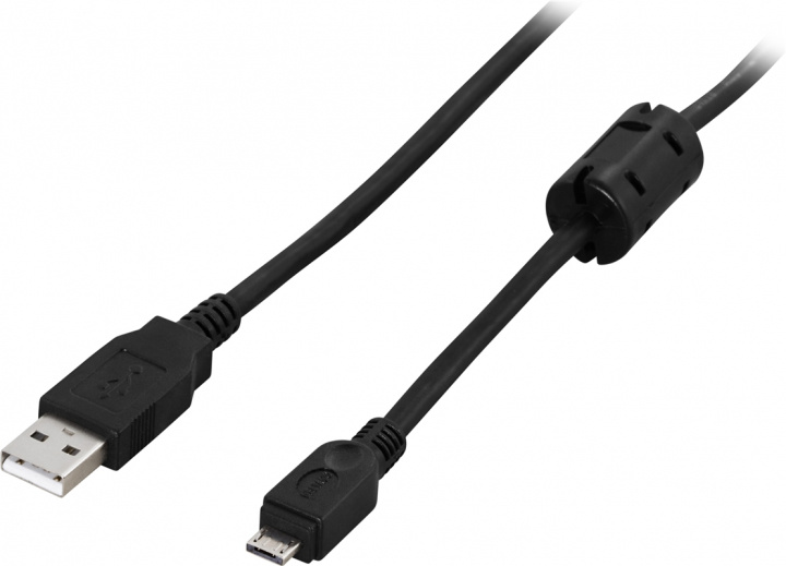 DELTACO USB 2.0 kabel Typ A hane - Typ Micro A hane 2m, svart (USB-361S) i gruppen DATORER & KRINGUTRUSTNING / Datorkablar / USB-kablar / Micro-USB / Kablar hos TP E-commerce Nordic AB (38-19036)