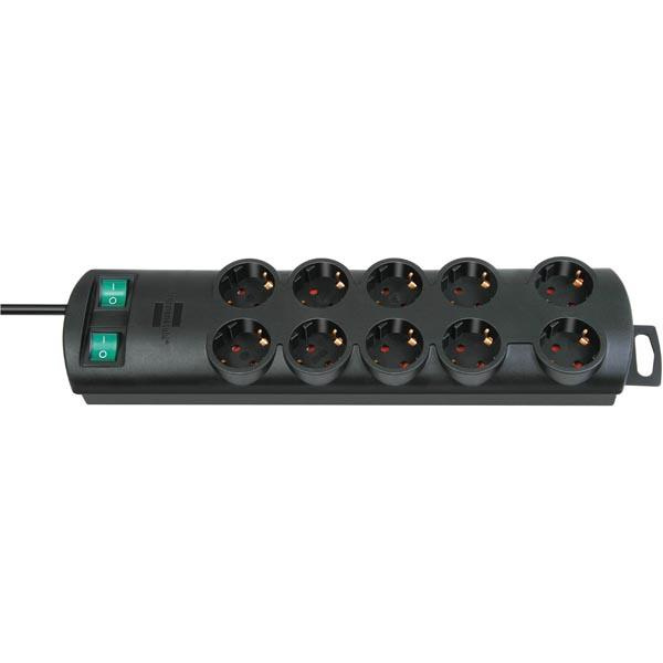 Brennenstuhl 2x5 way extension socket, Black i gruppen HEM, HUSHÅLL & TRÄDGÅRD / El & Belysning / Grenuttag hos TP E-commerce Nordic AB (38-19274)