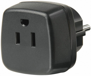 Brennenstuhl reseadapter, US/jap till EU, jordad, svart (1508520)