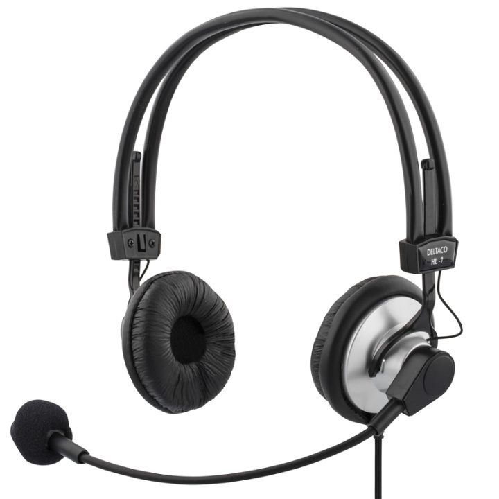 Headset med mikrofon och volymkontroll (HL-7) i gruppen DATORER & KRINGUTRUSTNING / Datortillbehör / Headset hos TP E-commerce Nordic AB (38-1945)