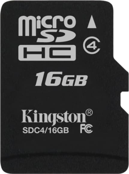 Kingston 16GB microSDHC Class 4 Flash Card Single Pack w/o Adapter (SDC4/16GBSP) i gruppen HEMELEKTRONIK / Lagringsmedia / Minneskort / Micro SD/HC/XC hos TP E-commerce Nordic AB (38-19840)