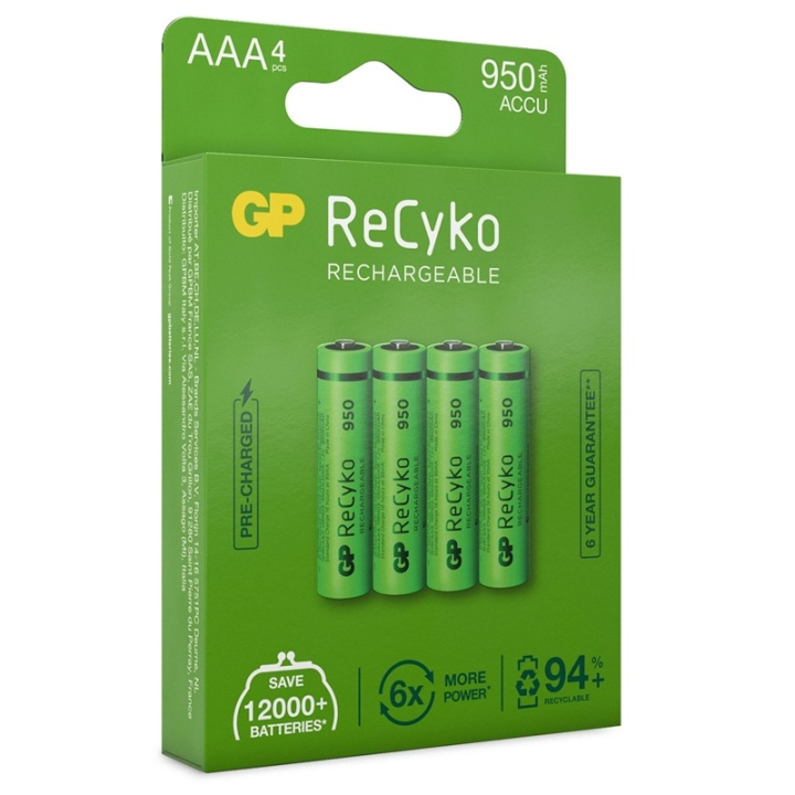 GP ReCyko Laddningsbara AAA-batte i gruppen HEMELEKTRONIK / Batterier & Laddare / Batterier / AAA hos TP E-commerce Nordic AB (38-20694)