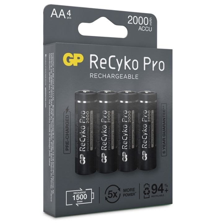 GP ReCyko Pro AA-batterier 2100mA i gruppen HEMELEKTRONIK / Batterier & Laddare / Batterier / AA hos TP E-commerce Nordic AB (38-20728)