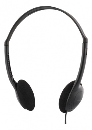 DELTACO hörlur med volymkontroll, 2,2m kabel (HL-27)
