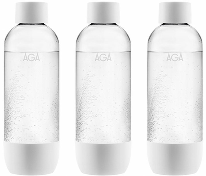 3-pack AGA AQVIA PET-flaska, 1L (Vit) i gruppen HEM, HUSHÅLL & TRÄDGÅRD / Hushållsmaskiner / Vatten & Juice / Kolsyremaskiner / Tillbehör hos TP E-commerce Nordic AB (38-21822PKT)