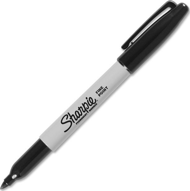 Sharpie permanent märkpenna, svart, rund fin, 12-pack, svart/vit (S0810930) i gruppen HEM, HUSHÅLL & TRÄDGÅRD / Kontorsmaterial / Pennor hos TP E-commerce Nordic AB (38-22011)