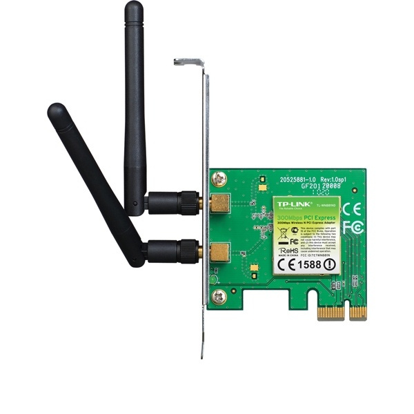 TP-LINK trådlöst nätverkskort, 300Mbps, PCIe, 802.11b/g/n (TL-WN881ND) i gruppen DATORER & KRINGUTRUSTNING / Nätverk / Nätverkskort / PCI Trådlösa hos TP E-commerce Nordic AB (38-22224)