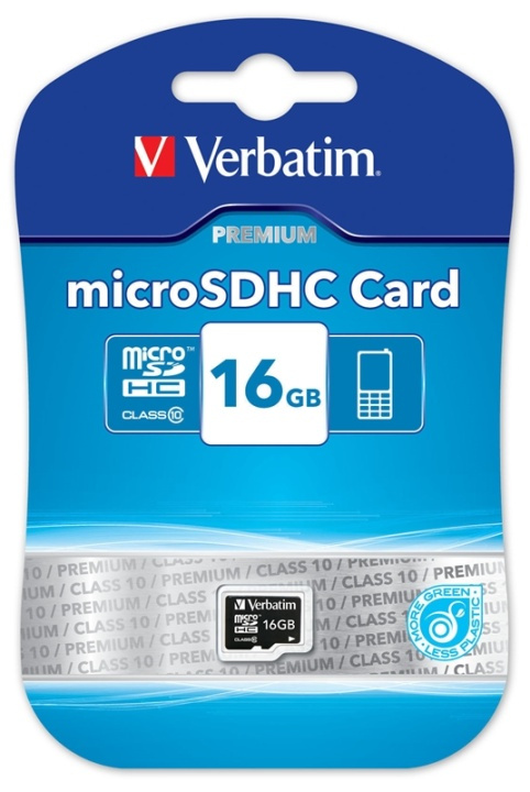 Verbatim minneskort, microSDHC Class 10, 16GB (44010) i gruppen HEMELEKTRONIK / Lagringsmedia / Minneskort / Micro SD/HC/XC hos TP E-commerce Nordic AB (38-23431)