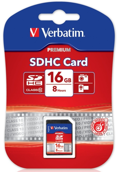 Verbatim minneskort, SDHC Class 10, 16GB (43962) i gruppen HEMELEKTRONIK / Lagringsmedia / Minneskort / SD/SDHC/SDXC hos TP E-commerce Nordic AB (38-23435)