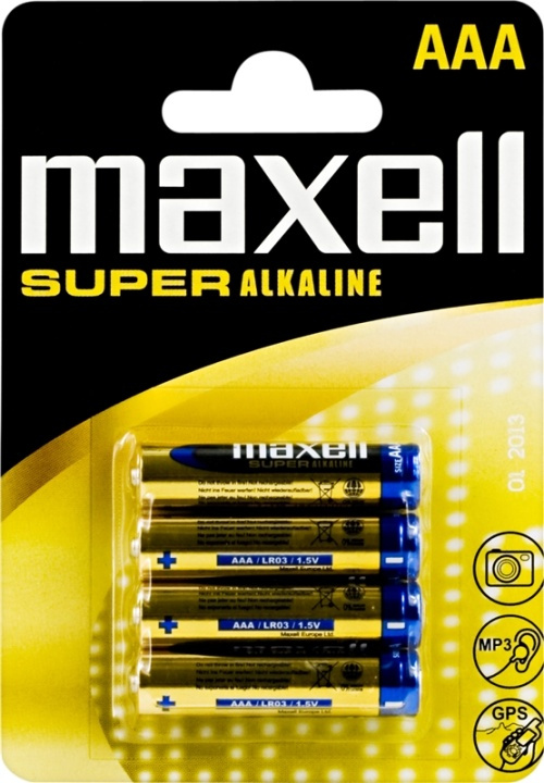 Maxell AAA LR03 superalkaliska batterier 4-pack (790336) i gruppen HEMELEKTRONIK / Batterier & Laddare / Batterier / AAA hos Teknikproffset Nordic AB (38-23567)