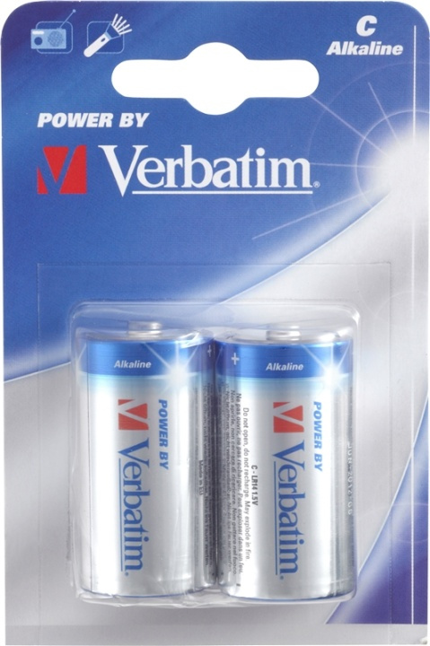 Verbatim batterier, C(LR14), 2 st Alkaline, 1,5 V i gruppen HEMELEKTRONIK / Batterier & Laddare / Batterier / Övriga hos TP E-commerce Nordic AB (38-23799)