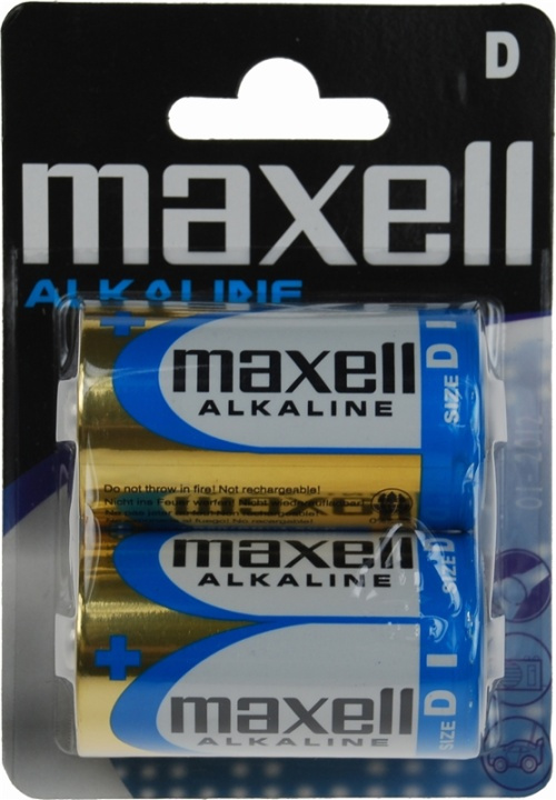 Maxell batterier, D (LR20), Alkaline, 1,5V, 2-pack i gruppen HEMELEKTRONIK / Batterier & Laddare / Batterier / Övriga hos Teknikproffset Nordic AB (38-23800)