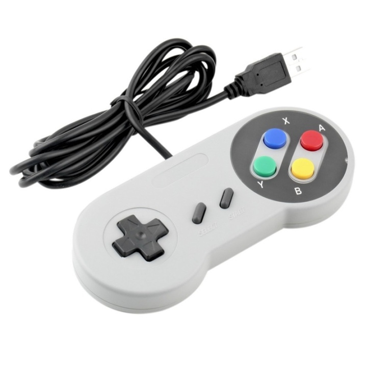 SNES Retrokontroll till PC (USB) i gruppen DATORER & KRINGUTRUSTNING / Datortillbehör / Övrigt hos TP E-commerce Nordic AB (38-26780)