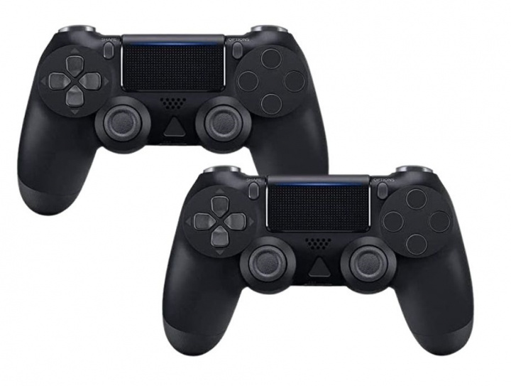 2-pack Handkontroll kompatibel med Playstation 4, Svart i gruppen HEMELEKTRONIK / Spelkonsoler & Tillbehör / Sony PlayStation 4 hos TP E-commerce Nordic AB (38-27155PKT)