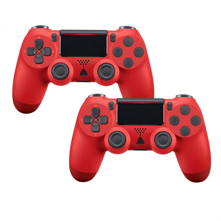 2-pack Handkontroll kompatibel med Playstation 4, Röd i gruppen HEMELEKTRONIK / Spelkonsoler & Tillbehör / Sony PlayStation 4 hos TP E-commerce Nordic AB (38-27157PKT)