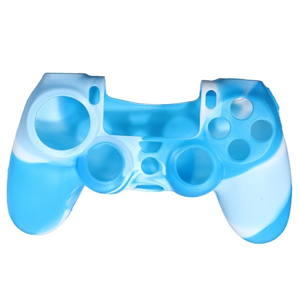 Silikongrepp för handkontroll, Playstation 4, Kamoflage Blå, Vit i gruppen HEMELEKTRONIK / Spelkonsoler & Tillbehör / Sony PlayStation 4 / Tillbehör hos TP E-commerce Nordic AB (38-28606)