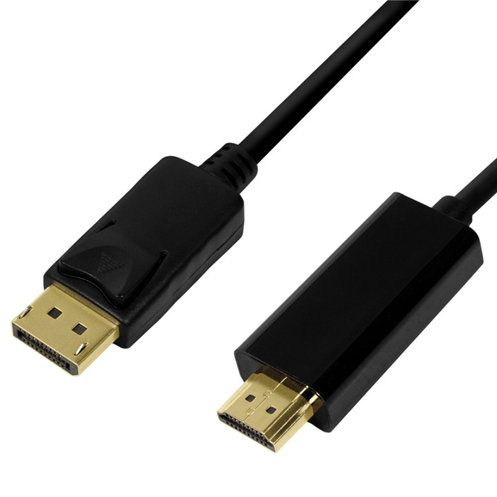 LogiLink DisplayPort 1.2 -> HDMI 1.4 4K 2m Svart i gruppen HEMELEKTRONIK / Kablar & Adaptrar / HDMI / Kablar hos TP E-commerce Nordic AB (38-28834)