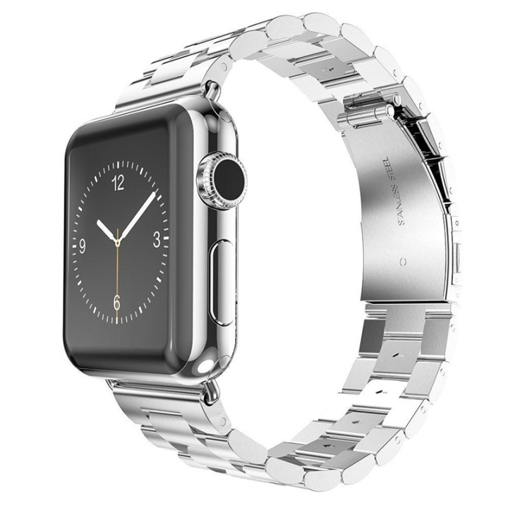 Klockarmband i rostfritt stål till Apple Watch, 42/44/45mm i gruppen SMARTPHONE & SURFPLATTOR / Träning, hem & fritid / Apple Watch & tillbehör / Tillbehör hos TP E-commerce Nordic AB (38-29004)