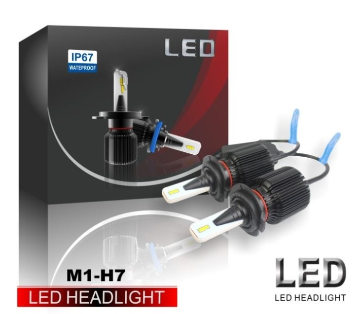 LED-konvertering M1, H7, 20W/lampa, 4000LM, 2-pack i gruppen BIL / Billampor / LED Helljus & Halvljus hos TP E-commerce Nordic AB (38-29134)