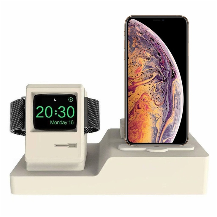 Laddställ för iPhone, Apple Watch och Airpods (Benvit) i gruppen SMARTPHONE & SURFPLATTOR / Träning, hem & fritid / Apple Watch & tillbehör / Tillbehör hos TP E-commerce Nordic AB (38-29152)