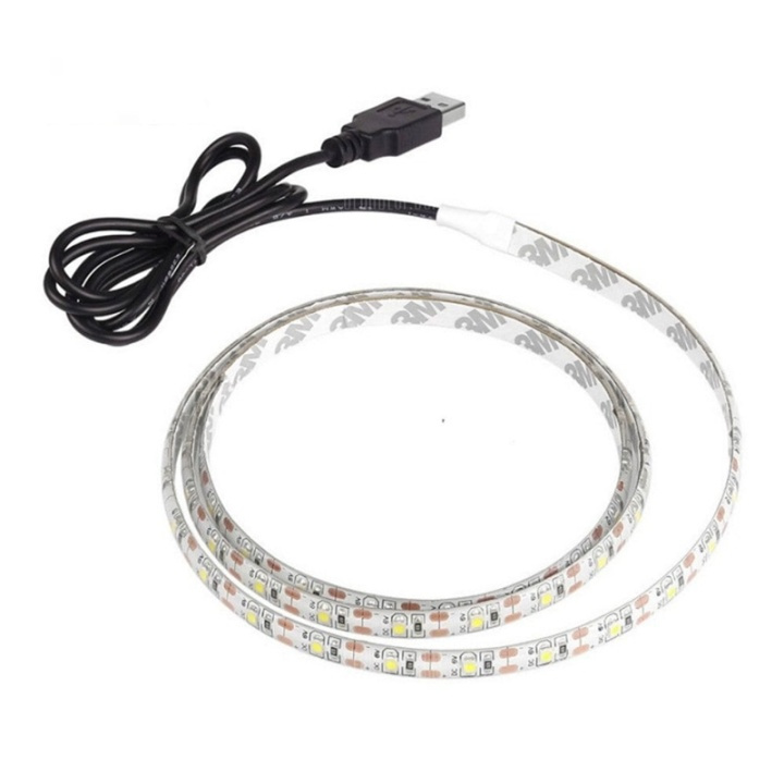 LED-strip, 1 Meter, USB, Varmvit i gruppen HEMELEKTRONIK / Belysning / LED-slingor hos TP E-commerce Nordic AB (38-29297)