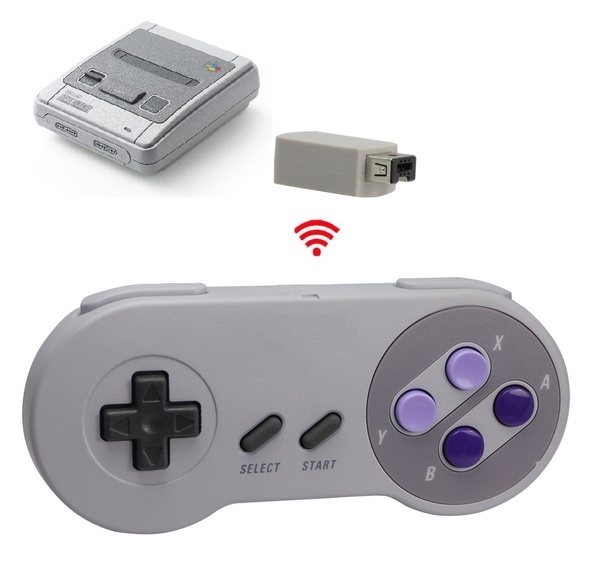 Trådlös kontroll till SNES Mini Classic Edition i gruppen HEMELEKTRONIK / Spelkonsoler & Tillbehör / Nintendo SNES Classic Mini hos TP E-commerce Nordic AB (38-29380)