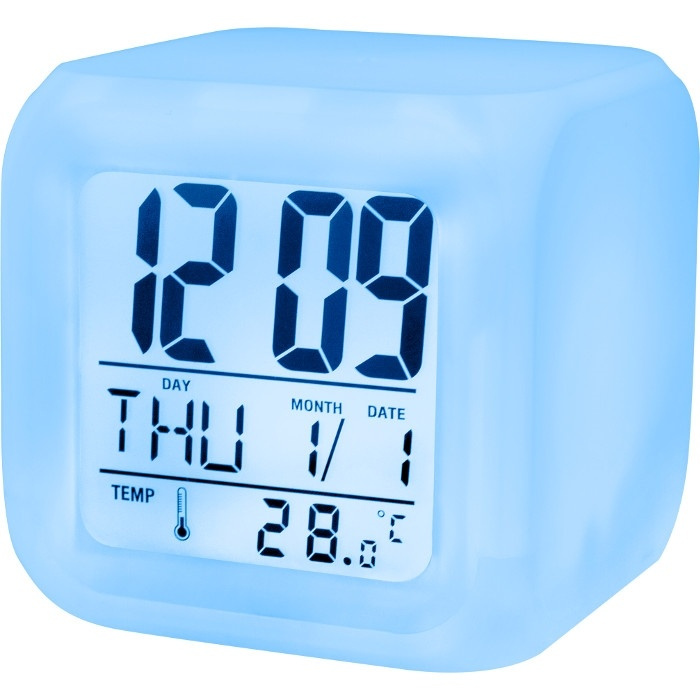 Setty digital väckarklocka med datum & temperatur, skiftar färg i gruppen HEM, HUSHÅLL & TRÄDGÅRD / Väggklockor & Räkneverk / Väckarklockor hos Teknikproffset Nordic AB (38-29717)