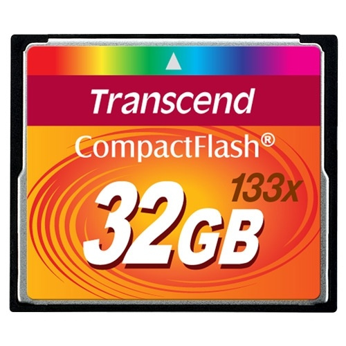 Transcend CompactFlash32GB 133x (TS32GCF133) i gruppen HEMELEKTRONIK / Lagringsmedia / Minneskort / Compact Flash hos TP E-commerce Nordic AB (38-33011)