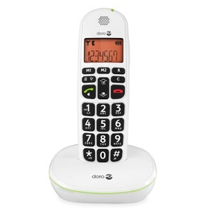 Doro PhoneEasy 100w Vit (5539000) i gruppen HEMELEKTRONIK / Ljud & Bild / Fast telefoni / Trådlösa telefoner hos TP E-commerce Nordic AB (38-34508)