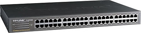 TP-Link nätverksswitch, 48-ports, 10/100 Mbps, RJ45, 19 (TL-SF1048) i gruppen DATORER & KRINGUTRUSTNING / Nätverk / Switchar hos TP E-commerce Nordic AB (38-35302)