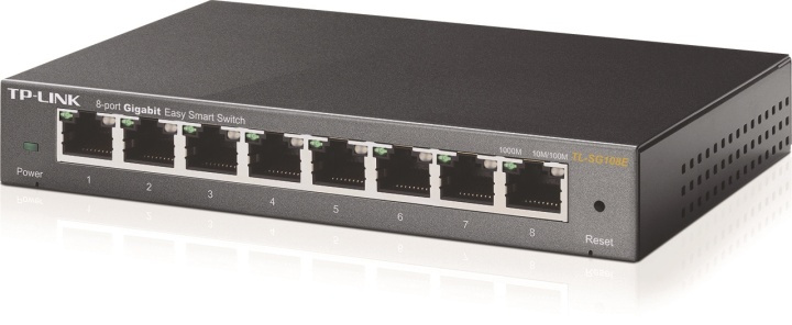 TP-Link, nätverksswitch, Easy smart 8x10/100/1000Mbps (TL-SG108E) i gruppen DATORER & KRINGUTRUSTNING / Nätverk / Switchar hos TP E-commerce Nordic AB (38-35334)