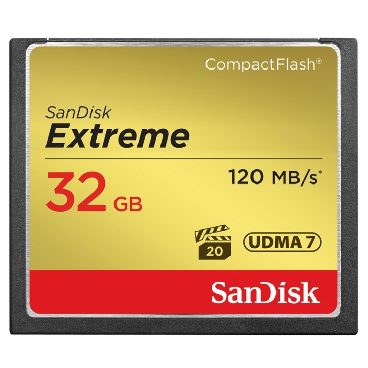 Sandisk CF Extreme 32GB 120MB/s UDMA7 (SDCFXSB-032G-G46) i gruppen HEMELEKTRONIK / Lagringsmedia / Minneskort / Compact Flash hos TP E-commerce Nordic AB (38-36425)