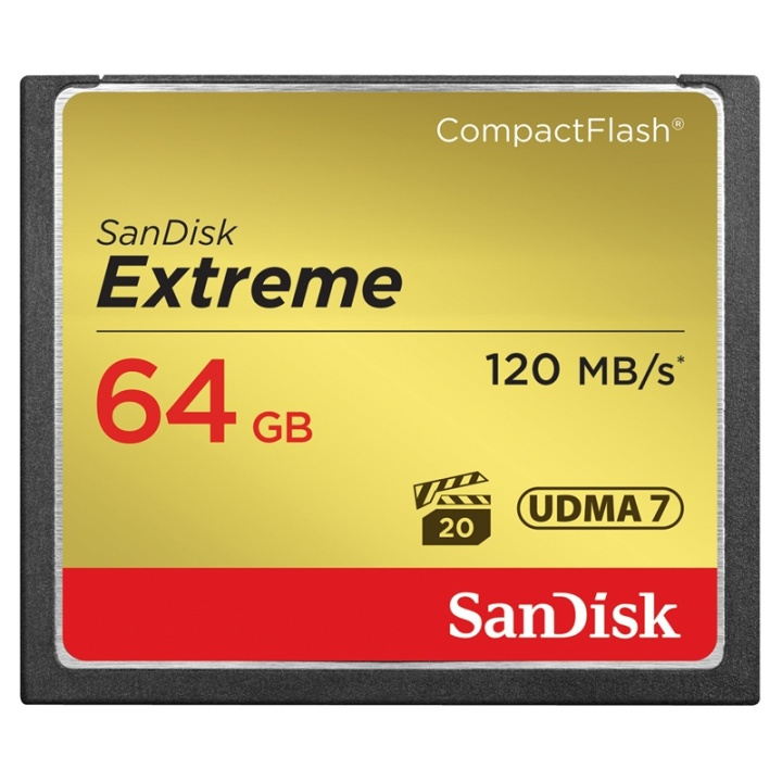 Sandisk CF Extreme 64GB 120MB/s UDMA7 (SDCFXSB-064G-G46) i gruppen HEMELEKTRONIK / Lagringsmedia / Minneskort / Compact Flash hos TP E-commerce Nordic AB (38-36426)