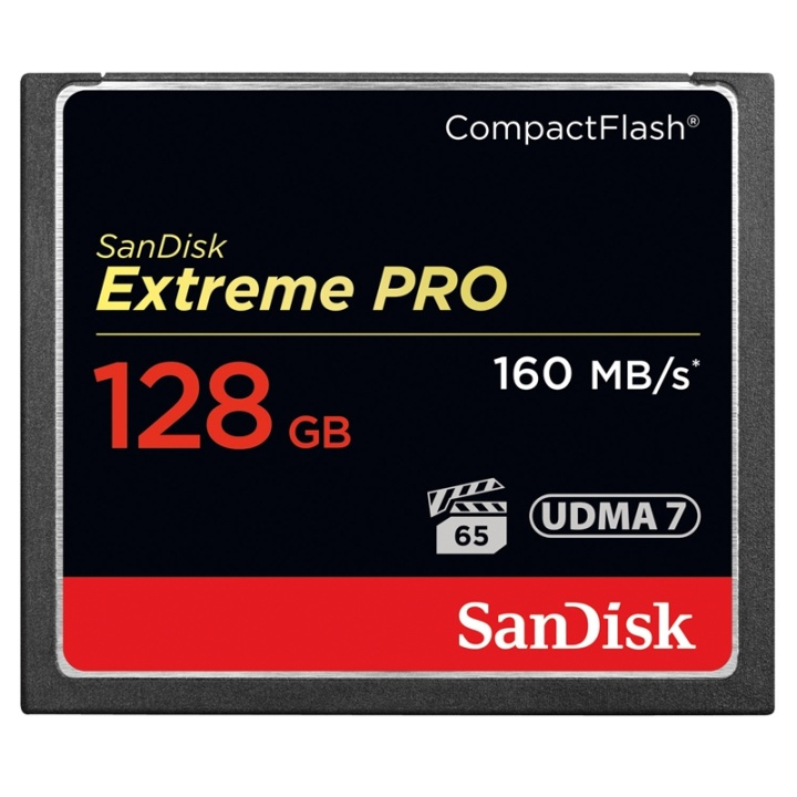 Sandisk CF Extreme Pro 128GB 160MB/s UDMA7 (SDCFXPS-128G-X46) i gruppen HEMELEKTRONIK / Lagringsmedia / Minneskort / Compact Flash hos TP E-commerce Nordic AB (38-36427)