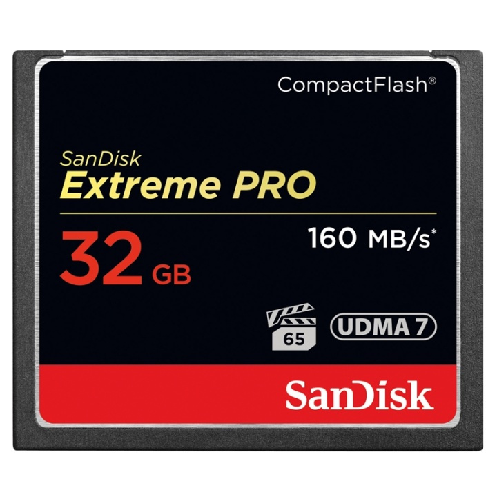 Sandisk CF Extreme Pro 32GB 160MB/s UDMA7 (SDCFXPS-032G-X46) i gruppen HEMELEKTRONIK / Lagringsmedia / Minneskort / Compact Flash hos TP E-commerce Nordic AB (38-36430)