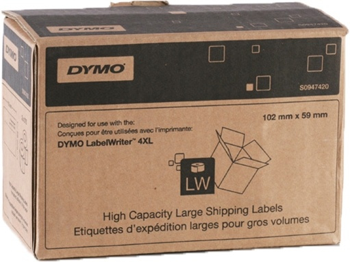 DYMO High Capacity Large Shipping 102x59mm (2 rolls) (S0947420) i gruppen DATORER & KRINGUTRUSTNING / Skrivare & Tillbehör / Skrivare / Märkmaskiner & Tillbehör / Skriva & Tillbehör hos TP E-commerce Nordic AB (38-37216)