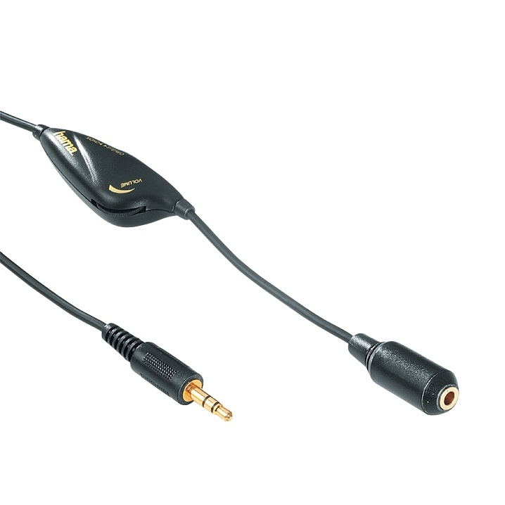 Hama Kabel 3,5mm-3,5mm 3 m Hane-Hona Med Volymregl. TL i gruppen HEMELEKTRONIK / Kablar & Adaptrar / Ljud Analog / AUX-kablar 3,5 mm hos TP E-commerce Nordic AB (38-37996)