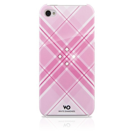 White Diamonds Grid Pink iPhone4 inkl Crystal Pin 3,5mm i gruppen SMARTPHONE & SURFPLATTOR / Mobilskydd / Apple / Äldre Apple-modeller hos TP E-commerce Nordic AB (38-38809)