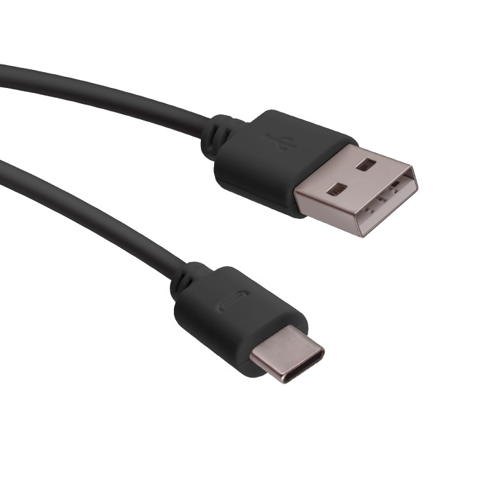 Forever USB-kabel, typ C, 1 meter, svart i gruppen DATORER & KRINGUTRUSTNING / Datorkablar / USB-kablar / USB-C hos TP E-commerce Nordic AB (38-39232)