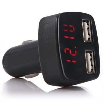 Cigg och USB-multimeter för bil i gruppen BIL / Biltillbehör / 12 volts-tillbehör hos TP E-commerce Nordic AB (38-39267)