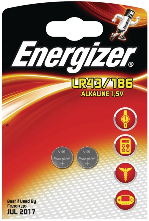 Energizer Alkaline batteri LR43 1.5V 2-pack (639319) i gruppen HEMELEKTRONIK / Batterier & Laddare / Batterier / Knappcell hos TP E-commerce Nordic AB (38-40434)