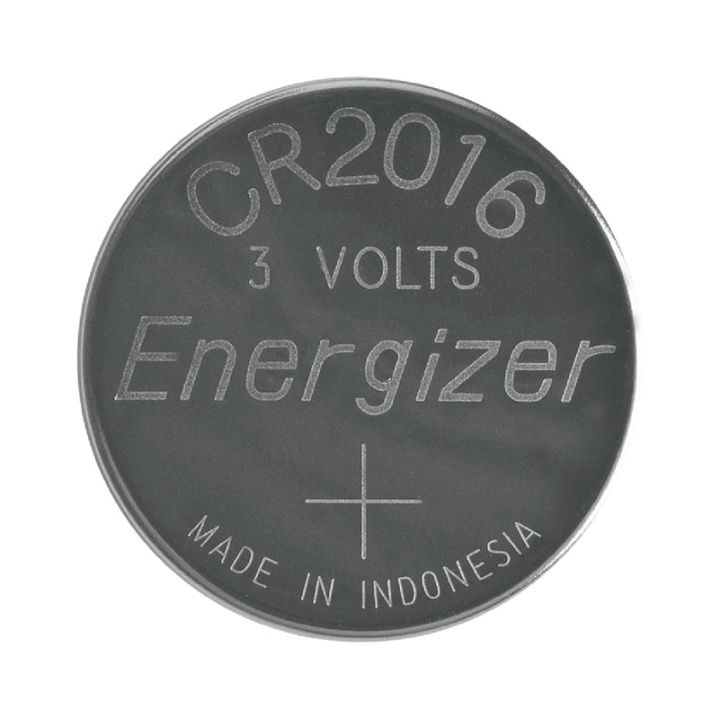 Energizer Lithium knappcellsbatteri CR2016 | 3 V DC | 100 mAh | 2-Blister | Silver i gruppen HEMELEKTRONIK / Batterier & Laddare / Batterier / Knappcell hos TP E-commerce Nordic AB (38-40467)