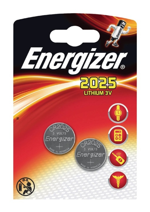 Energizer Knappcellsbatteri CR2025 2-pack (53524833300) i gruppen HEMELEKTRONIK / Batterier & Laddare / Batterier / Knappcell hos TP E-commerce Nordic AB (38-40468)