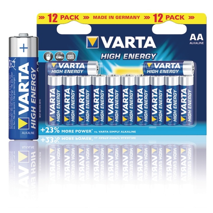 Varta Batteri alkaline AA/LR6 1.5 V High Energy 12 pack i gruppen HEMELEKTRONIK / Batterier & Laddare / Batterier / AA hos TP E-commerce Nordic AB (38-41915)